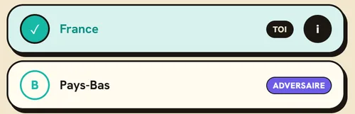 Ta réponse et celle de ton adversaire sur la même question